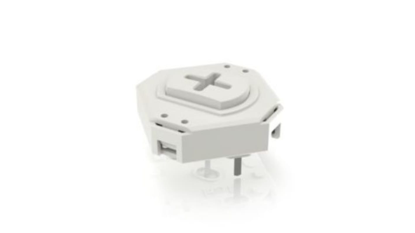 RAFI White Momentary Tactile Switch, 1 NO 250mA 15mm PCB