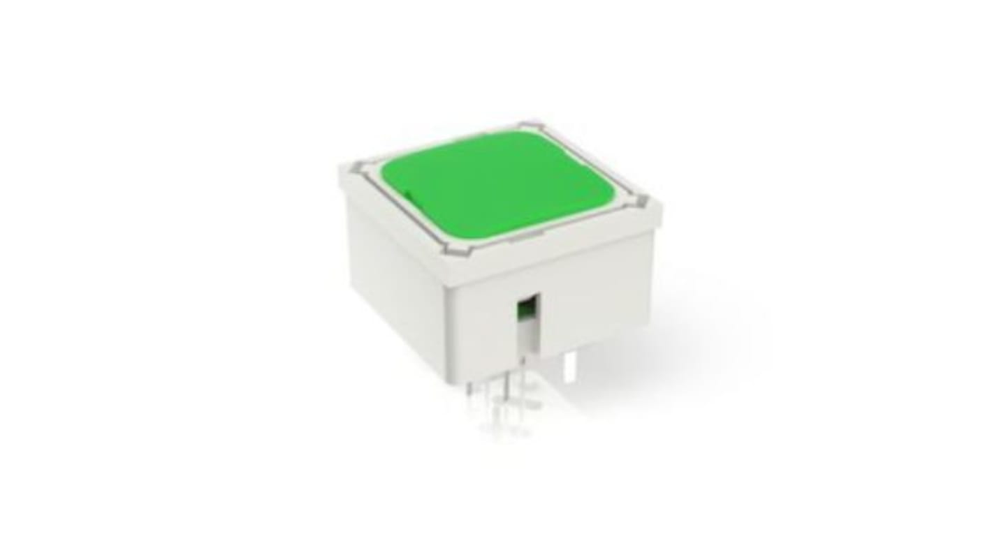 RAFI Green Momentary Tactile Switch, 1 NO 250mA 15mm PCB
