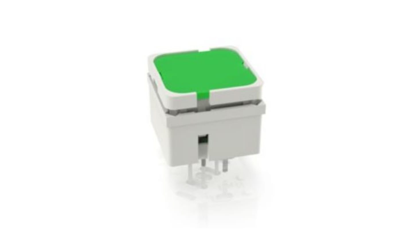 RAFI Green Momentary Tactile Switch, 1 NO 100mA 15mm PCB