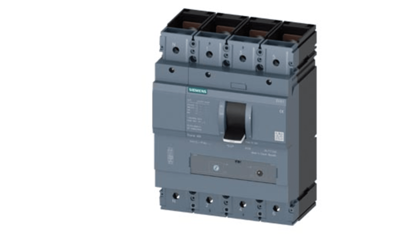 Siemens, SENTRON MCCB 4P 400A, Breaking Capacity 110 kA, Fixed Mount