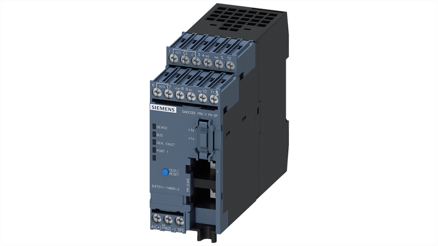 Siemens 3.9 W Motor Controller, 24 V, 1 Phase, 210-570 A, Motor Managment Function, 24 V