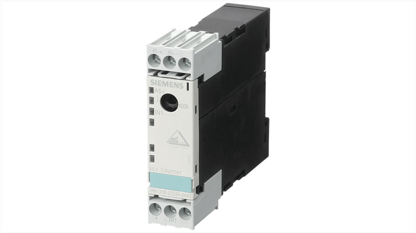 Licznik Siemens Moduł kompaktowy AS-i AS-I Counter Module Kontroler wyższego poziomu 3RK12000CE030AA2 102 x 22,5 x 86 mm