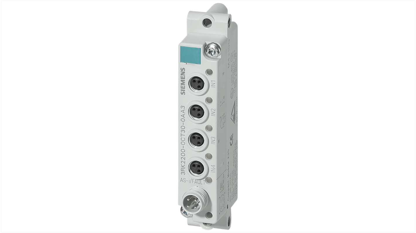 Módulo digital de E/S Siemens 3RK2100, para usar con Módulos de E/S digitales, IP67 - K20 tipo DQ tipo Digital