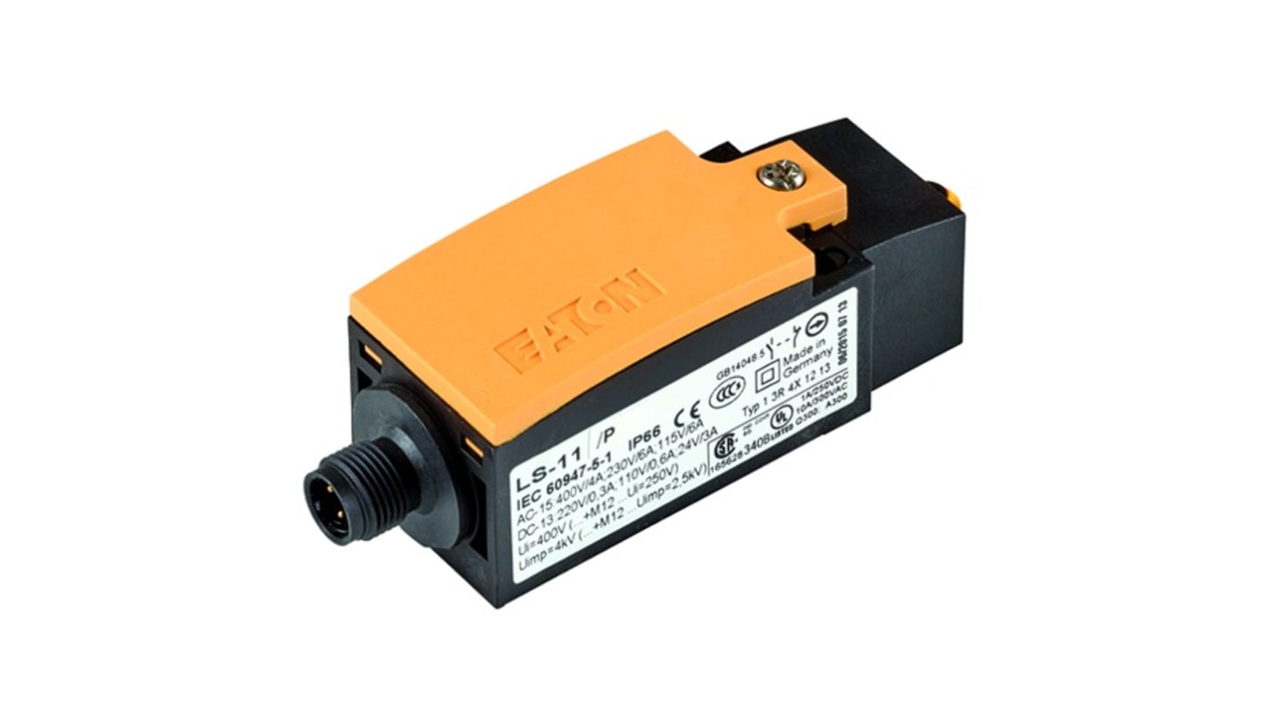 Eaton LS Safety Interlock Switch, 1NC, Actuator Actuator Included, Plastic