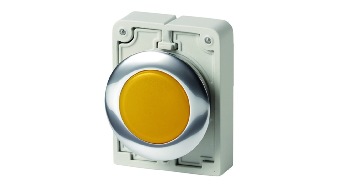 Eaton, M30, Panel Mount Yellow LED Indicator, 30mm Cutout, IP66, IP67, IP69K, Round, 250V