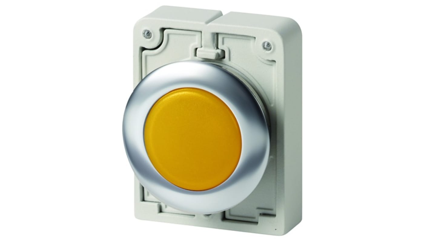 Eaton, Panel Mount Yellow Indicator, 30mm Cutout, IP66, IP67, IP69K, Round, 250V