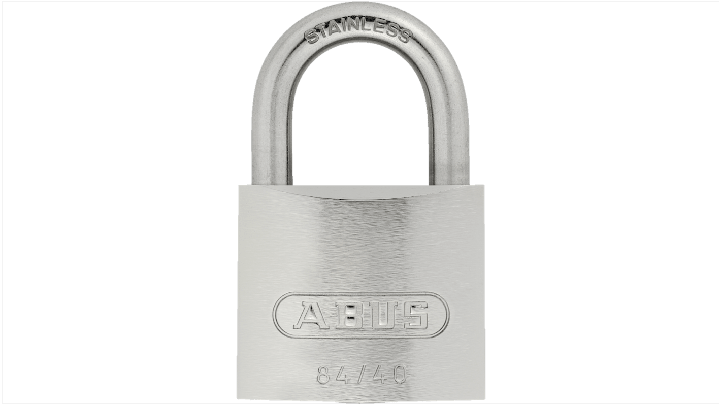 ABUS Padlock Brass, Stainless Steel Padlock, 6mm Shackle, 38mm Body