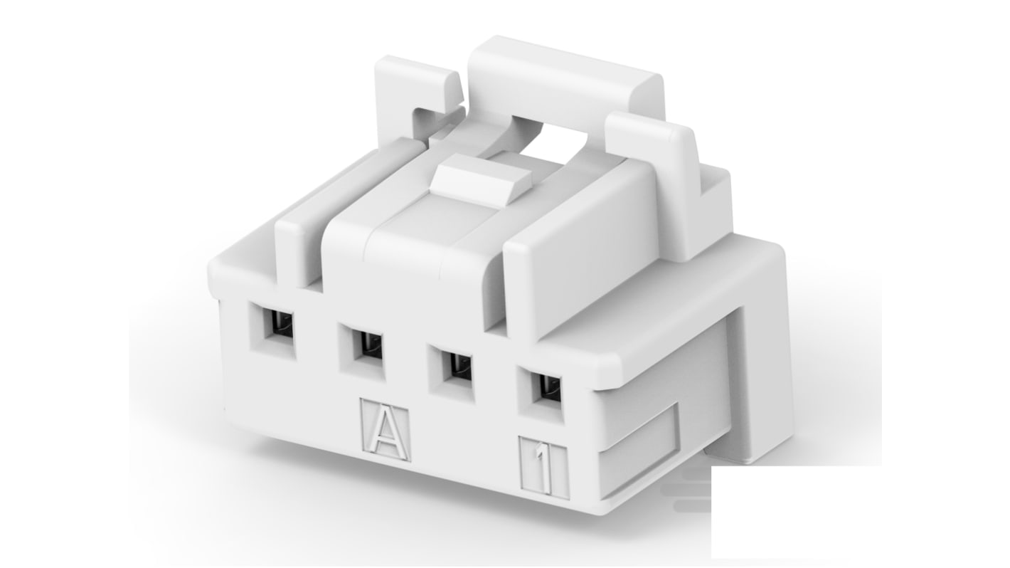 TE Connectivity, 1-2232979 Plug Connector Housing, 2mm Pitch, 4 Way, 1 Row Vertical