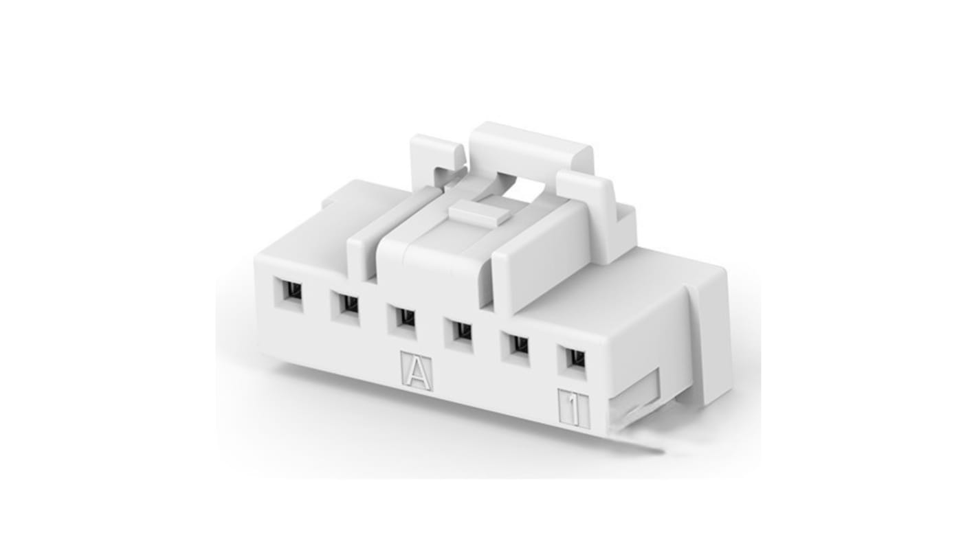 TE Connectivity, 1-2232979 Plug Connector Housing, 2mm Pitch, 6 Way, 1 Row Vertical