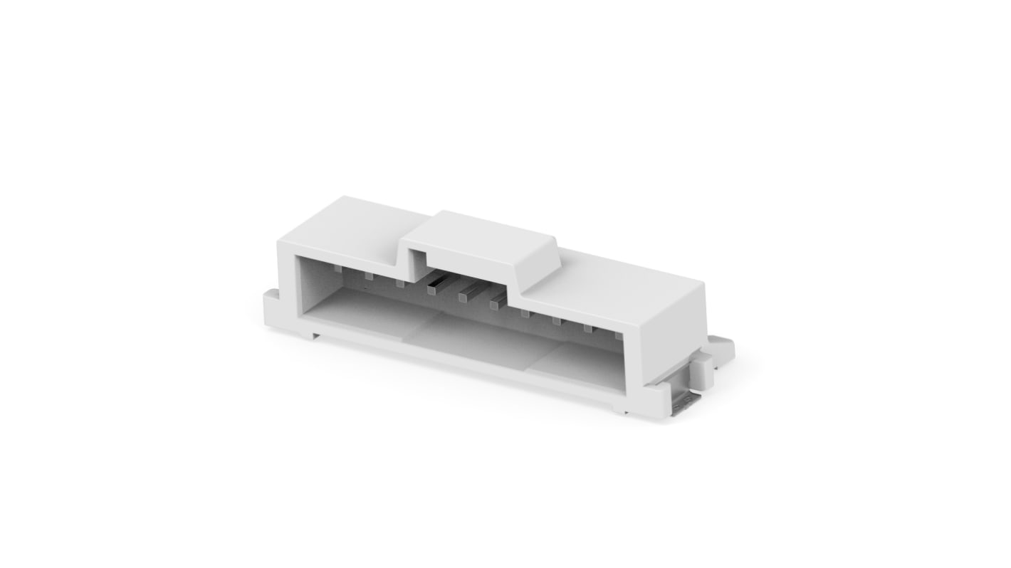 TE Connectivity SGI2.0 Series Right Angled Board Mount PCB Header, 10 Contact(s), 2mm Pitch, 1 Row(s), Shrouded