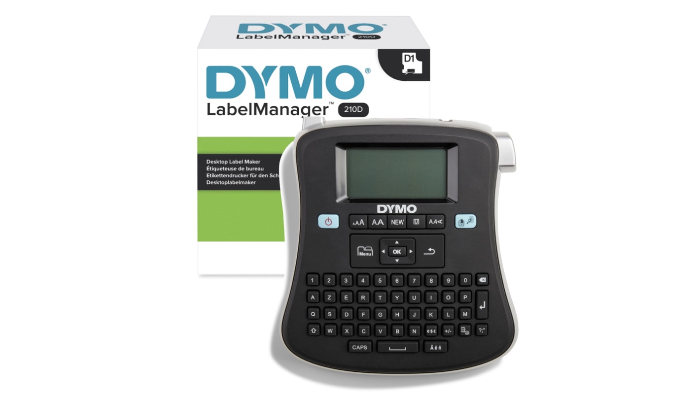 Dymo LabelManager 210D Handheld Label Printer, 12mm Max Label Width, Euro Plug