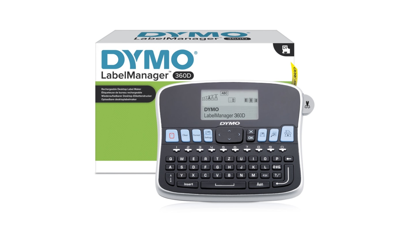 Dymo LabelManager 360D Label Printer, 12mm Max Label Width, Euro Plug