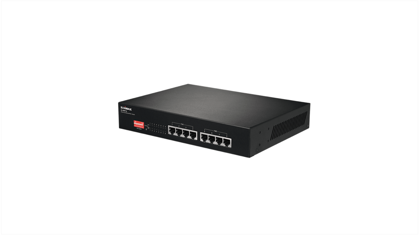 Edimax ES-1008P V2, Unmanaged 8 Port Ethernet Switch With PoE