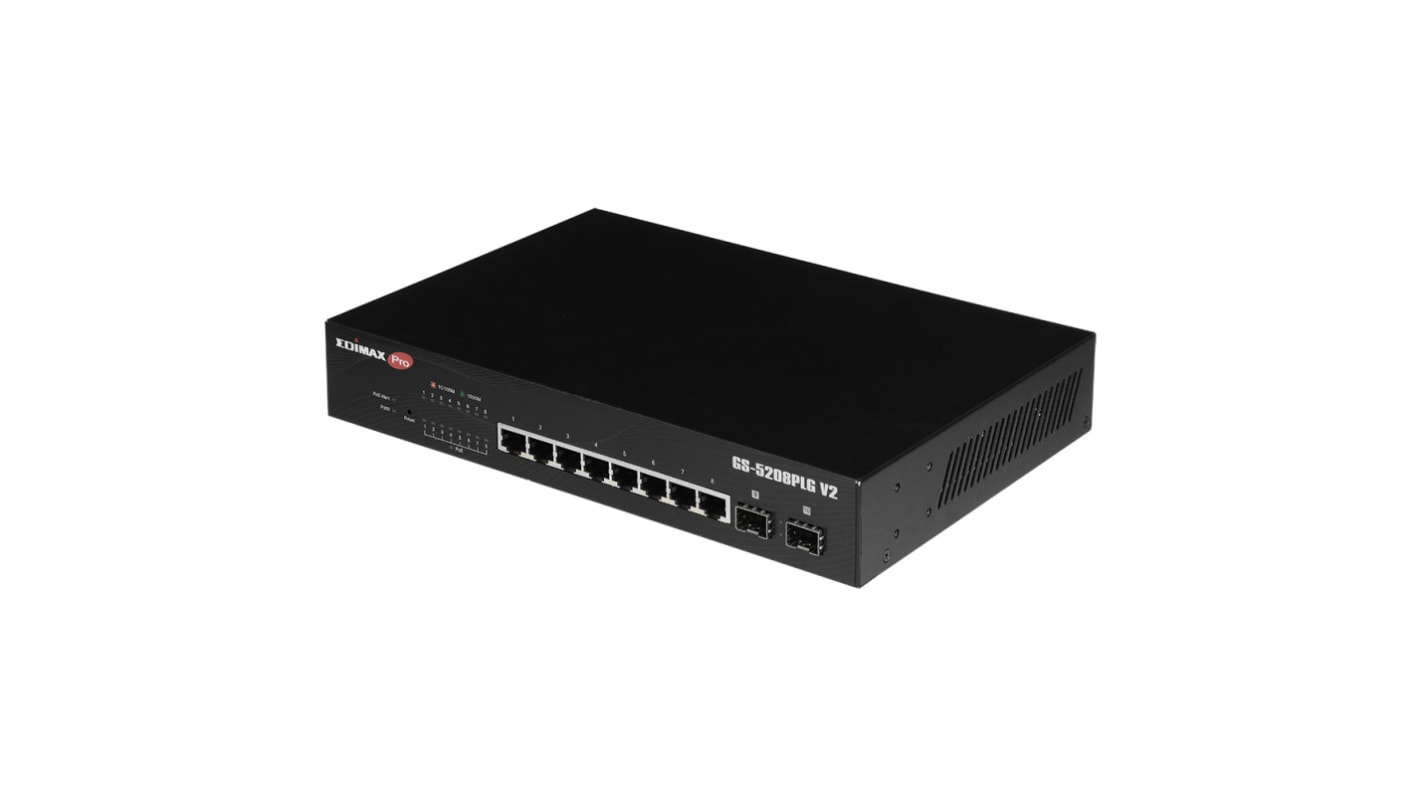 Edimax GS-5208PLG V2, Smart 10 Port Gigabit Switch With PoE