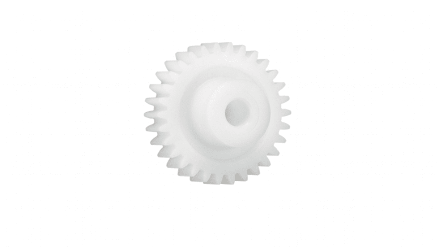 Igus Iguform S270 22 Teeth Spur Gear, 0.5 Module, 4mm Bore Diam, 11mm Pitch Diam, 10mm Hub Diam