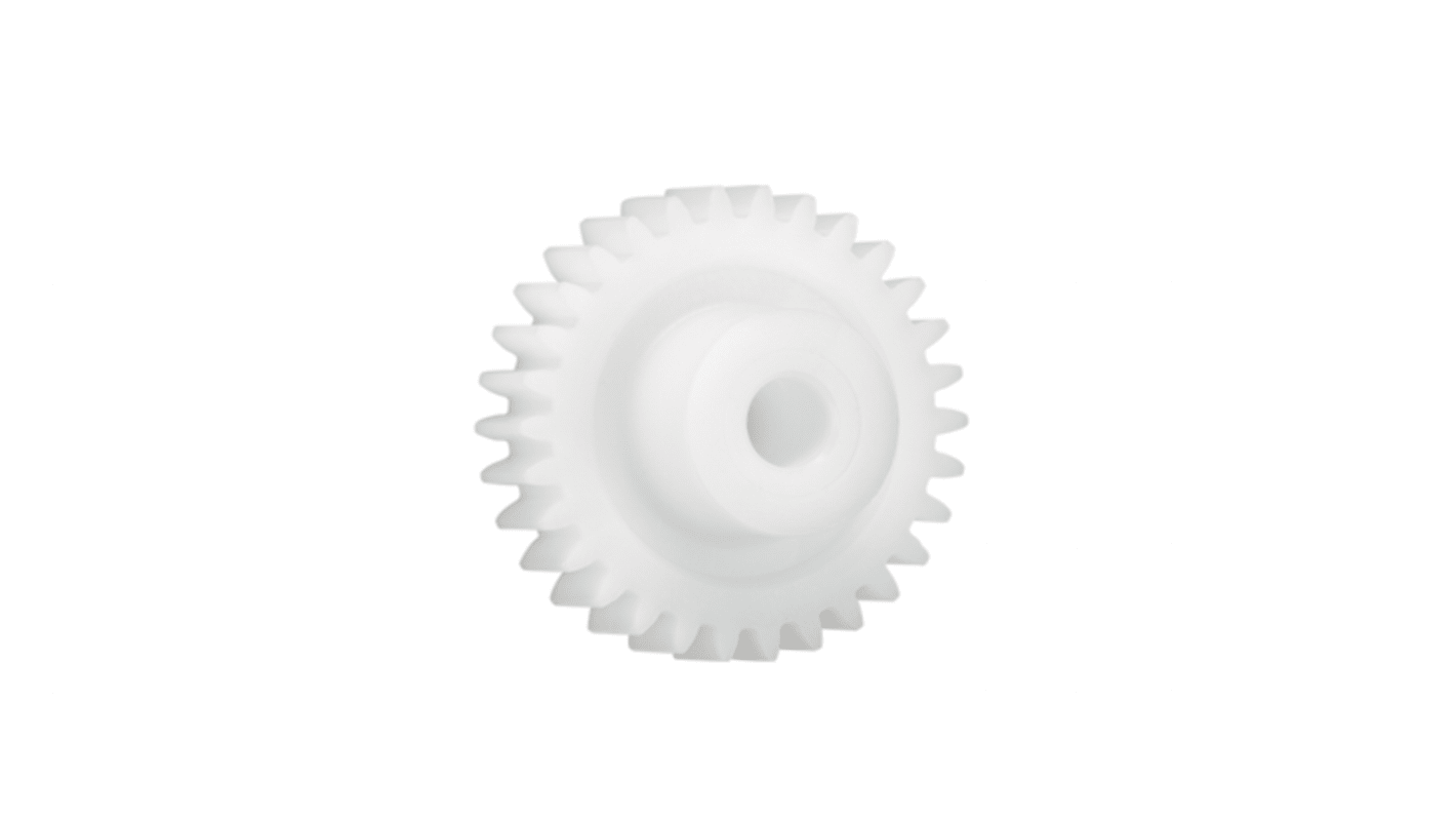 Igus Iguform S270 48 Teeth Spur Gear, 0.5 Module, 6mm Bore Diam, 24mm Pitch Diam, 15mm Hub Diam