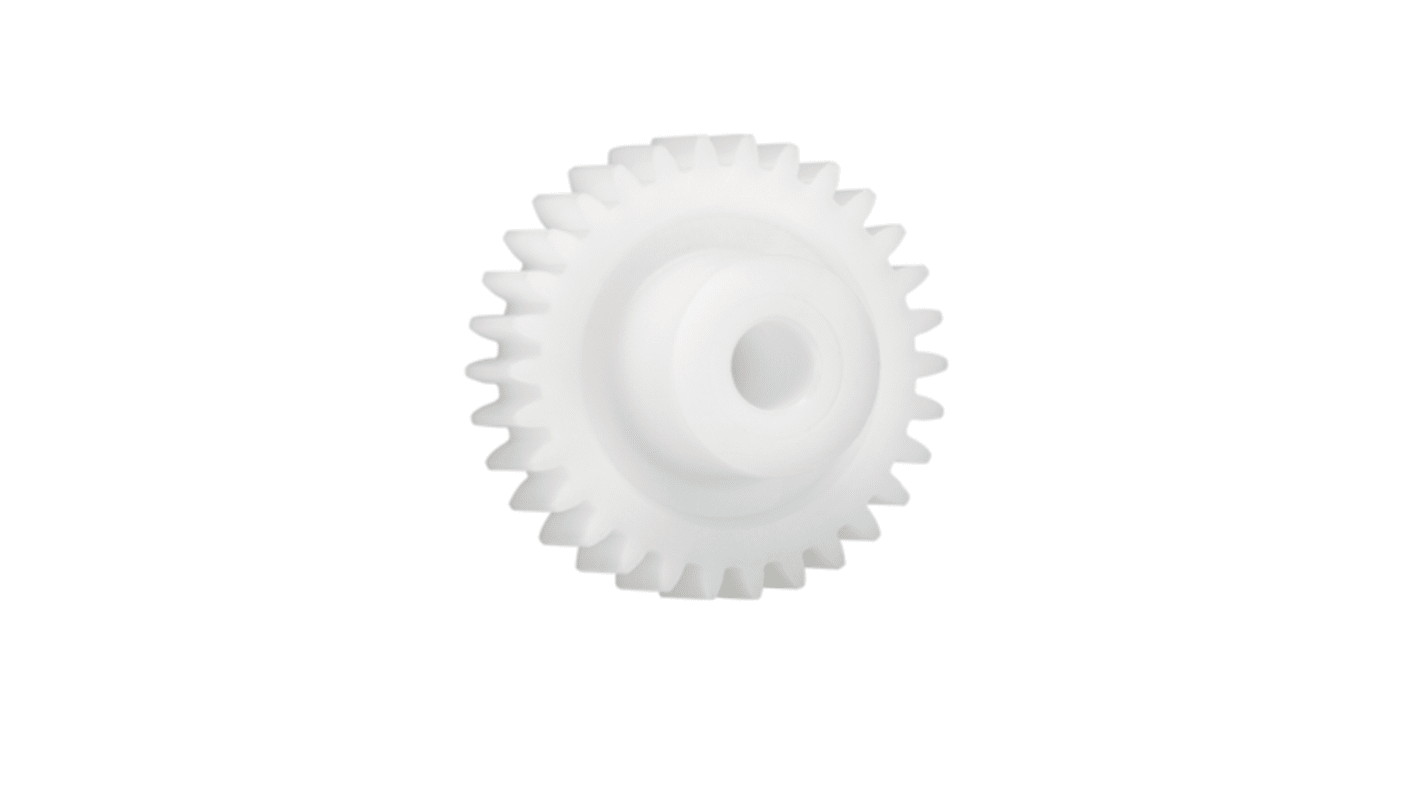 Igus Iguform S270 52 Teeth Spur Gear, 0.5 Module, 6mm Bore Diam, 26mm Pitch Diam, 15mm Hub Diam