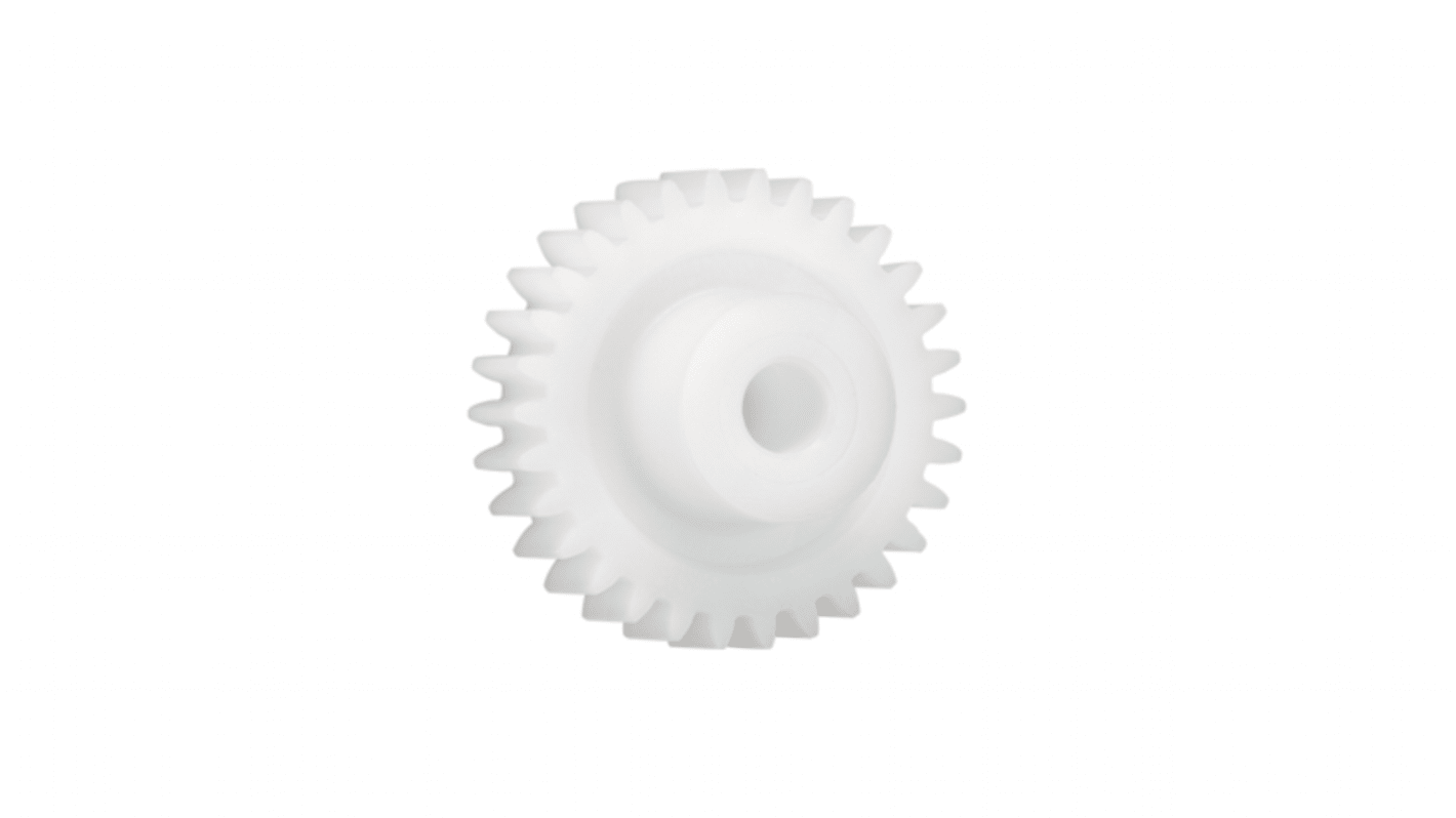 Igus Iguform S270 16 Teeth Spur Gear, 0.7 Module, 4mm Bore Diam, 11.2mm Pitch Diam, 9mm Hub Diam