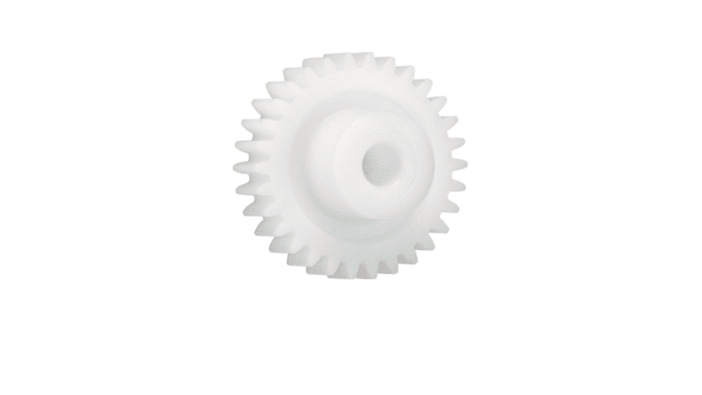 Igus Iguform S270 26 Teeth Spur Gear, 0.7 Module, 6mm Bore Diam, 18.2mm Pitch Diam, 9mm Hub Diam