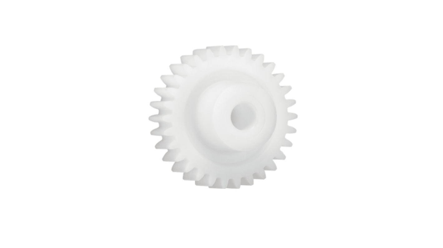 Igus Iguform S270 48 Teeth Spur Gear, 0.7 Module, 8mm Bore Diam, 33.6mm Pitch Diam, 18mm Hub Diam