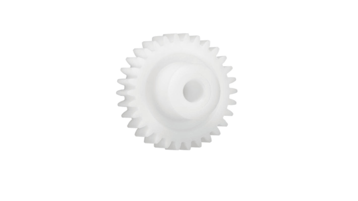 Igus Iguform S270 100 Teeth Spur Gear, 0.7 Module, 10mm Bore Diam, 70mm Pitch Diam, 21mm Hub Diam