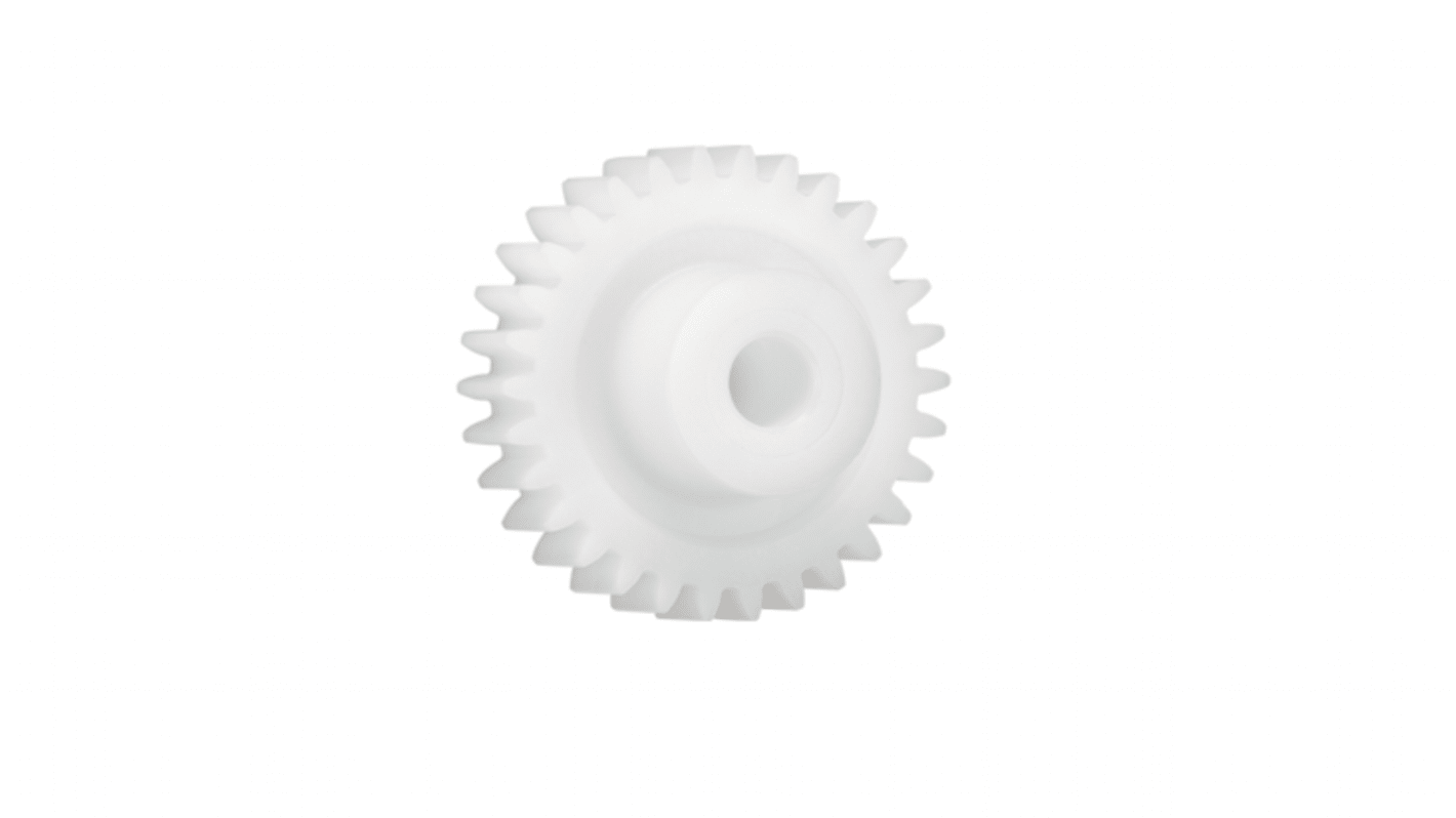 Igus Iguform S270 65 Teeth Spur Gear, 1 Module, 10mm Bore Diam, 65mm Pitch Diam, 21mm Hub Diam