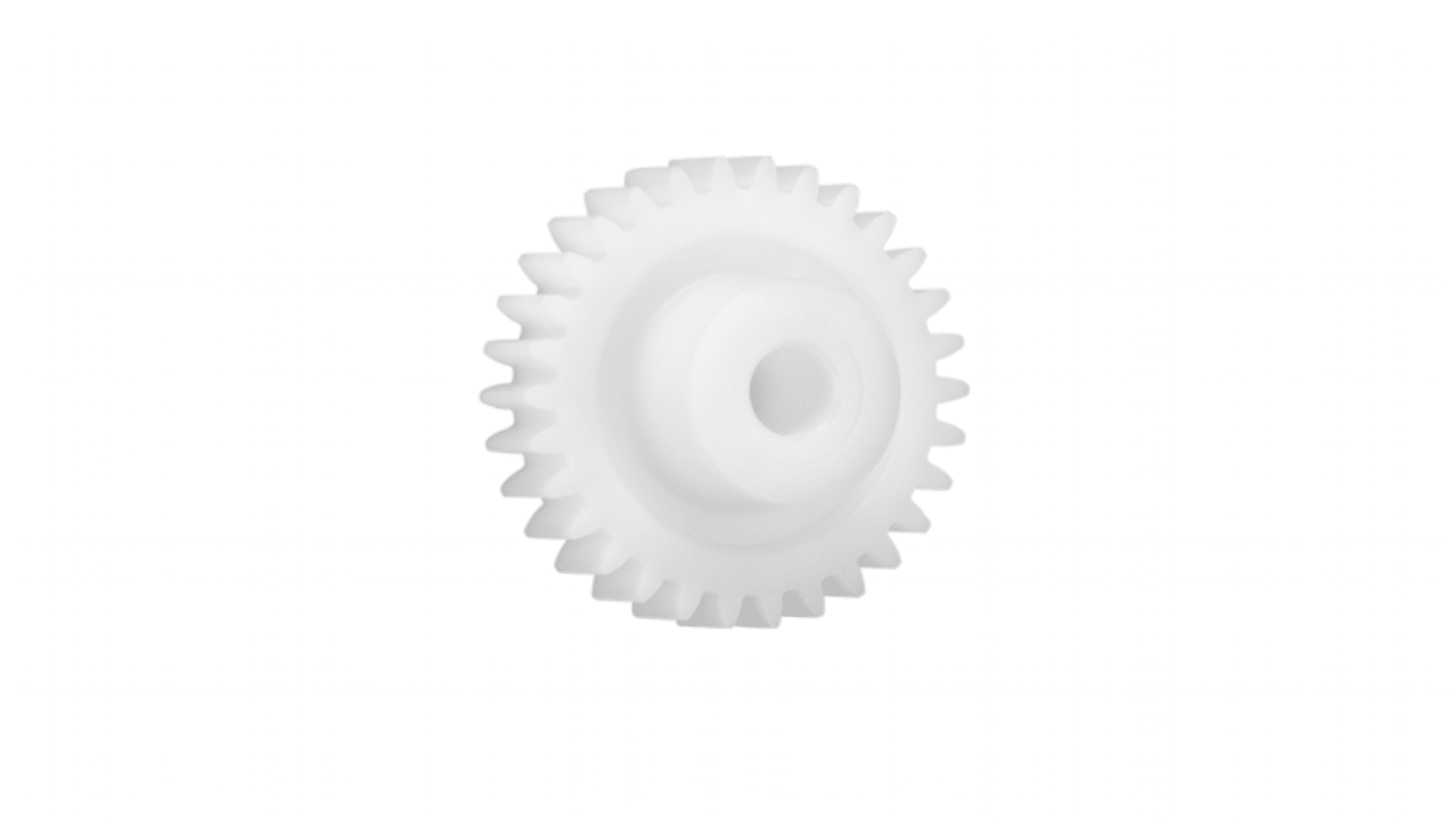 Igus Iguform S270 60 Teeth Spur Gear, 1.25 Module, 10mm Bore Diam, 75mm Pitch Diam, 21mm Hub Diam