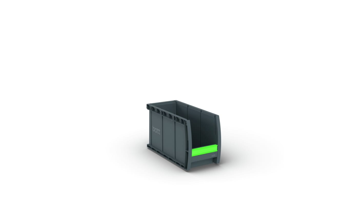 Bott Plastic Storage Bin x 130mm x 165mm, Anthracite Grey