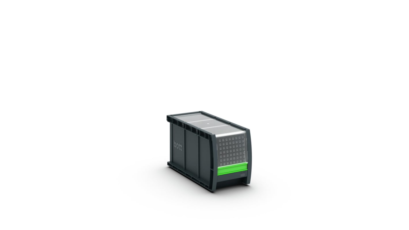 Bott Plastic Storage Bin x 130mm x 165mm, Anthracite Grey