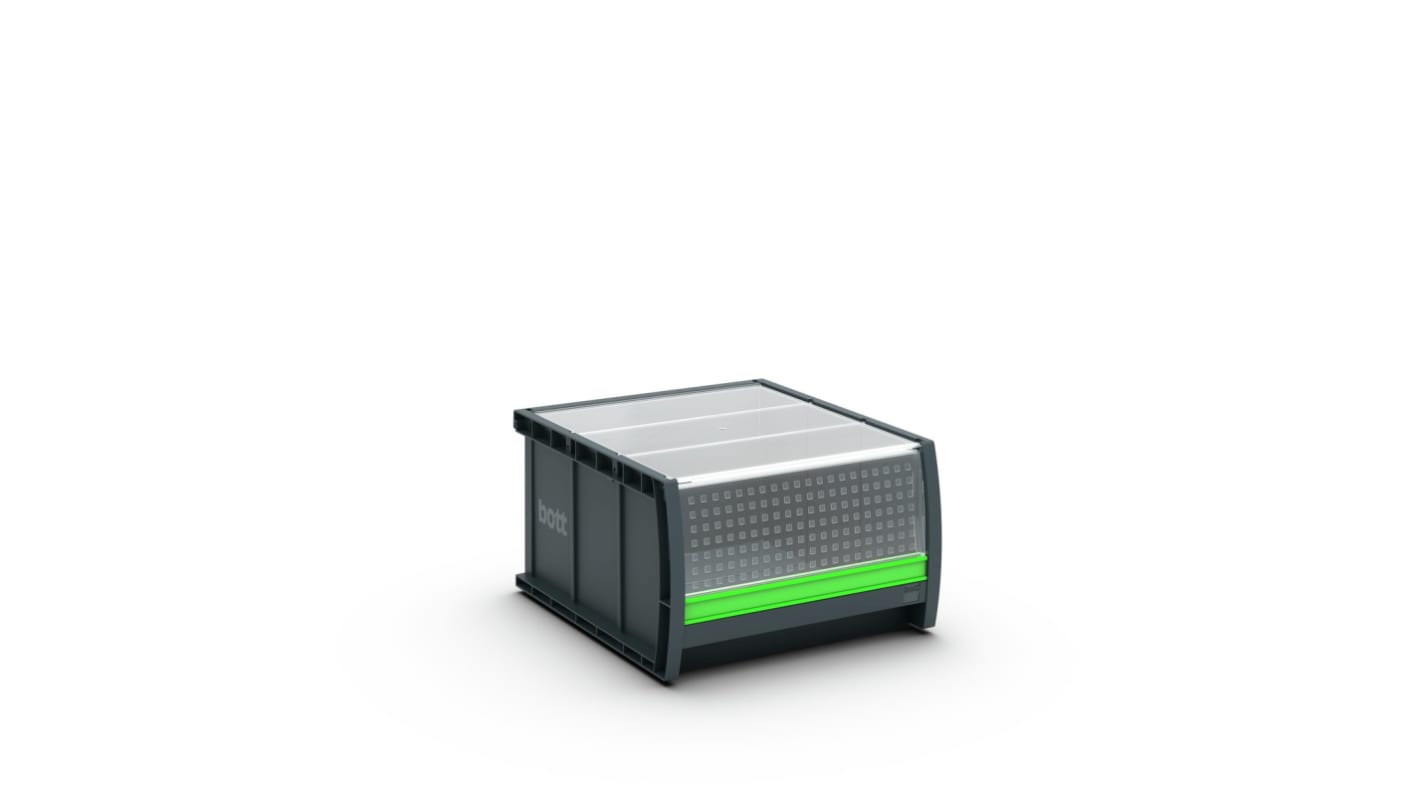 Bott Plastic Storage Bin x 264mm x 165mm, Anthracite Grey
