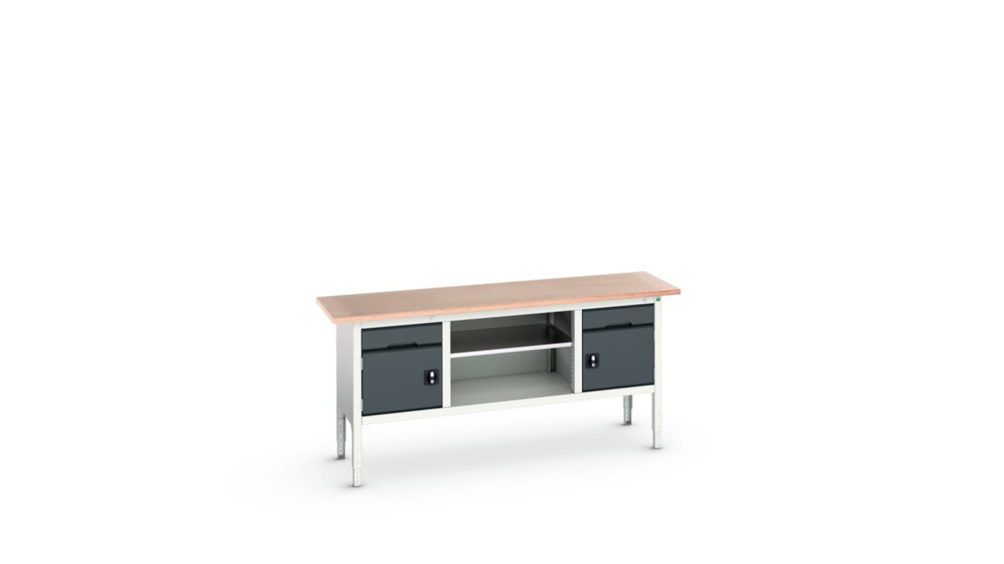 Bott Steel Workbench, Adjustable Height, 830 → 930mm x 2000mm x 600mm