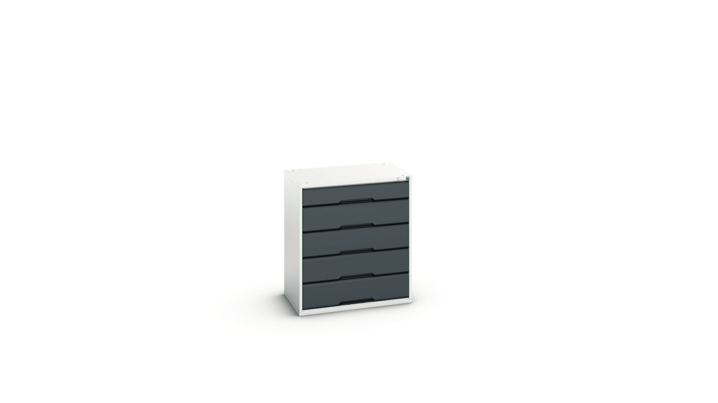 Bott 5 Cabinet, Steel, 900mm x 800mm x 550mm, Anthracite Grey, Light Grey