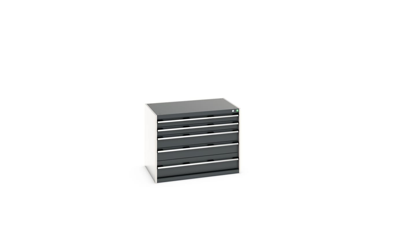 Bott 5 Cabinet, Steel, 800mm x 1050mm x 750mm, Anthracite Grey, Light Grey