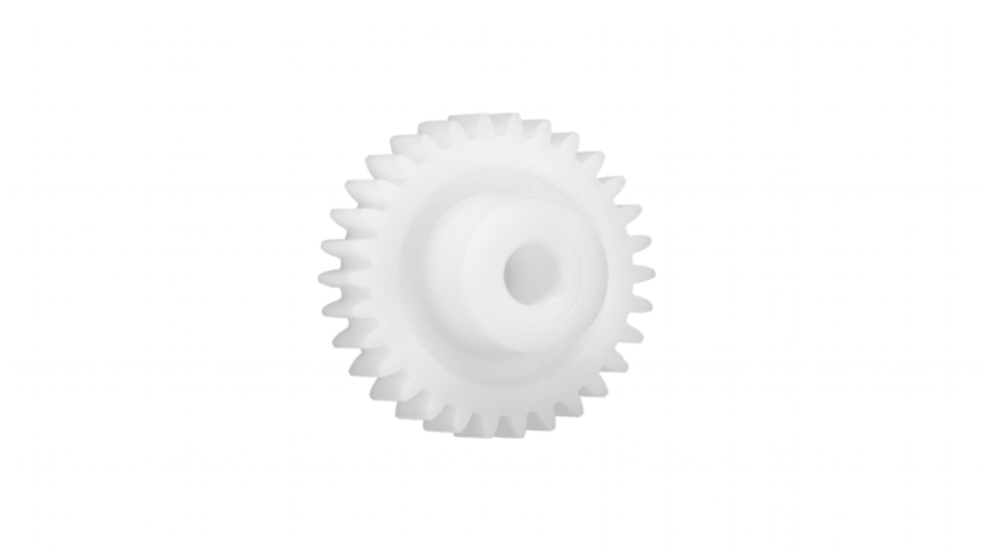 Igus Iguform S270 14 Teeth Spur Gear, 1.5 Module, 6mm Bore Diam, 21mm Pitch Diam, 14mm Hub Diam