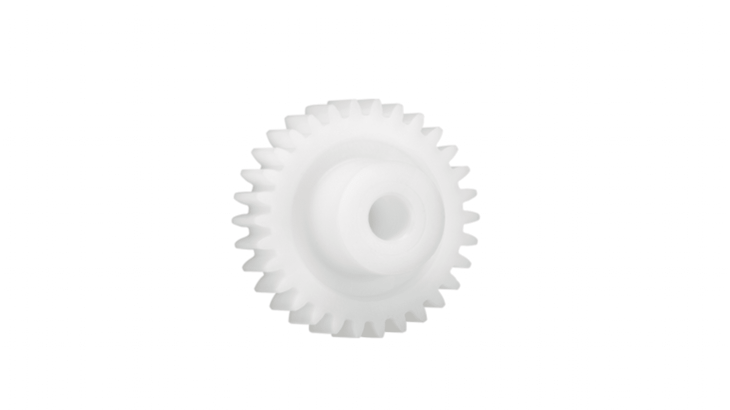 Igus Iguform S270 45 Teeth Spur Gear, 2 Module, 14mm Bore Diam, 90mm Pitch Diam, 30mm Hub Diam