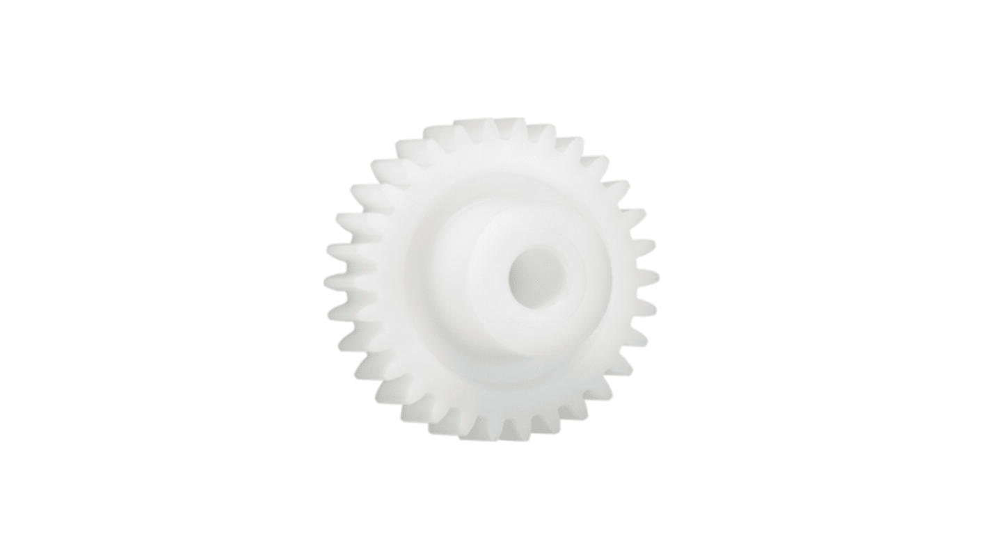 Igus 15齿直齿轮, 2.5模块, Iguform S270制, 10mm孔径, Φ20mm轮毂, 37.5mm节径