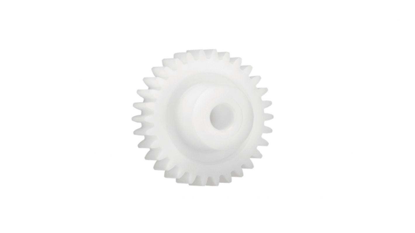 Igus Iguform S270 25 Teeth Spur Gear, 2.5 Module, 12mm Bore Diam, 62.5mm Pitch Diam, 24mm Hub Diam