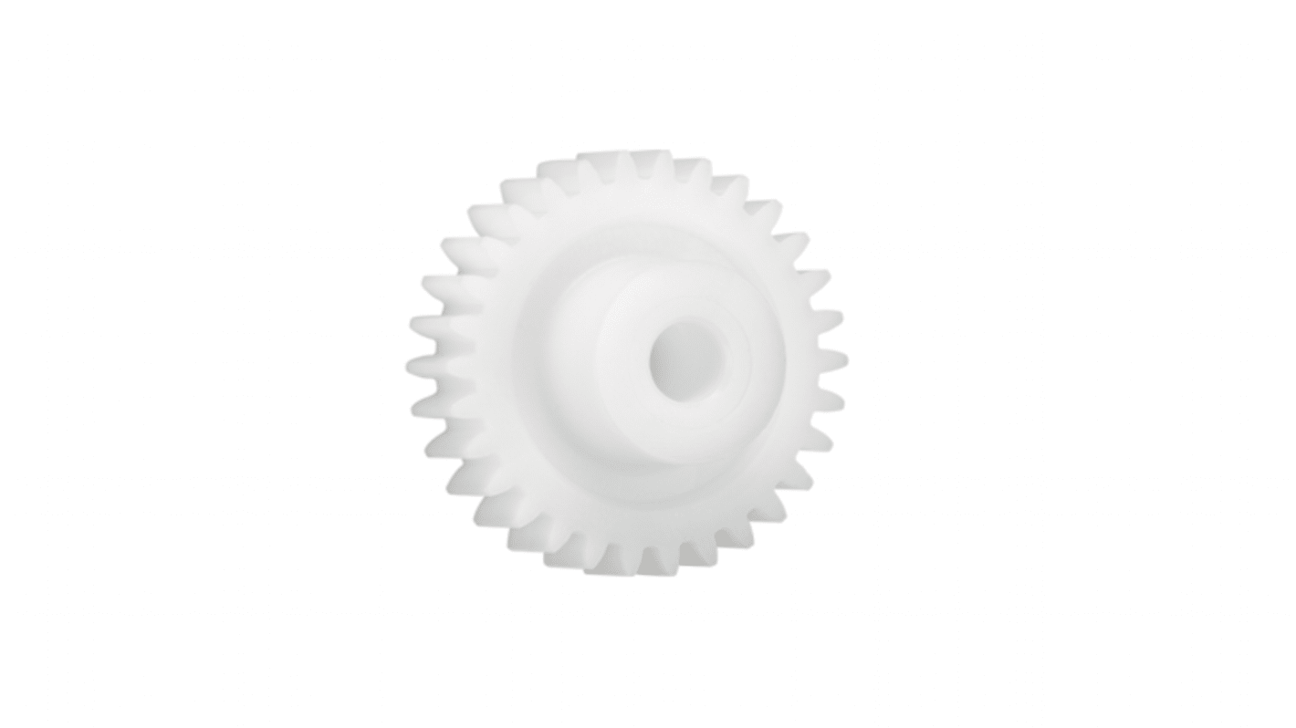 Igus Iguform S270 38 Teeth Spur Gear, 2.5 Module, 14mm Bore Diam, 95mm Pitch Diam, 30mm Hub Diam