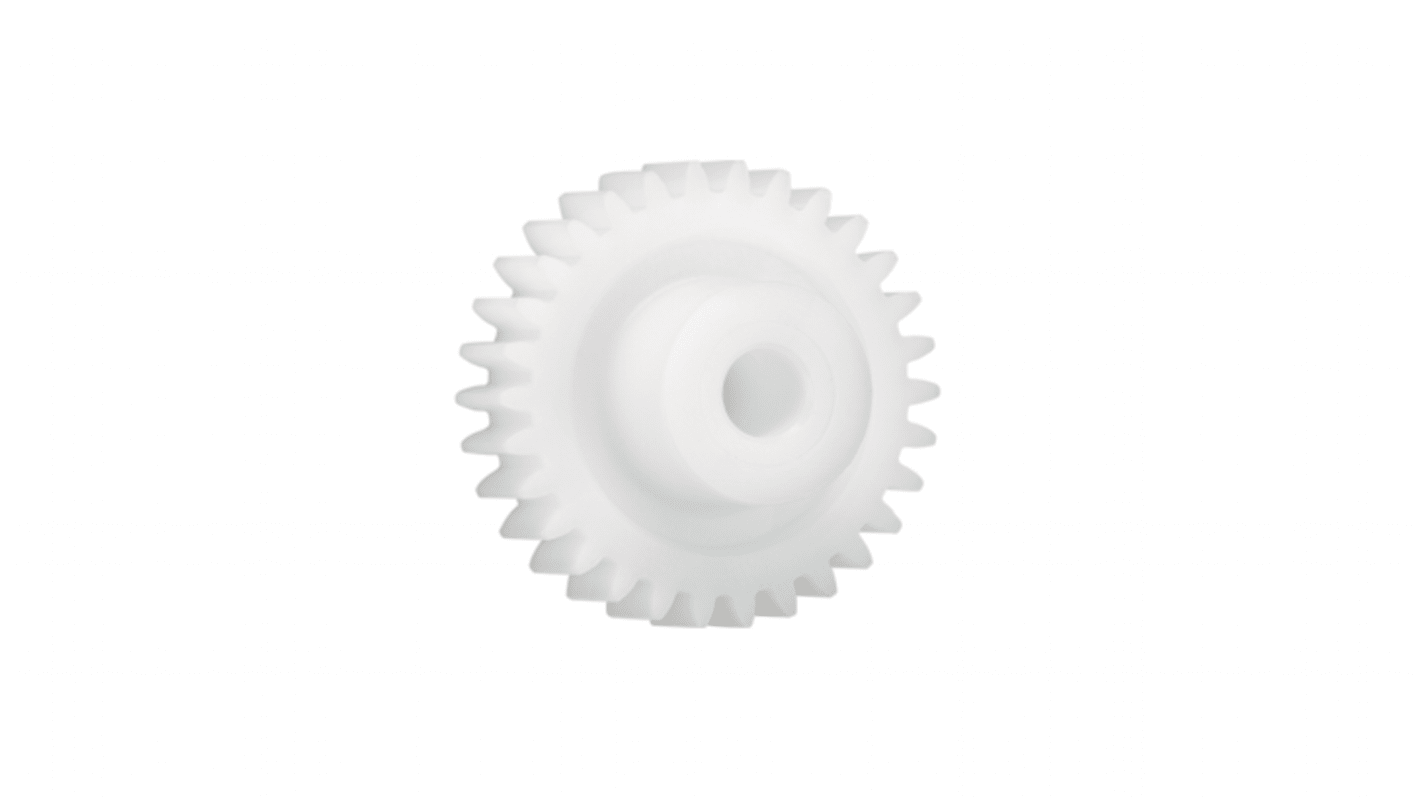 Igus Iguform S270 45 Teeth Spur Gear, 2.5 Module, 16mm Bore Diam, 112.5mm Pitch Diam, 30mm Hub Diam