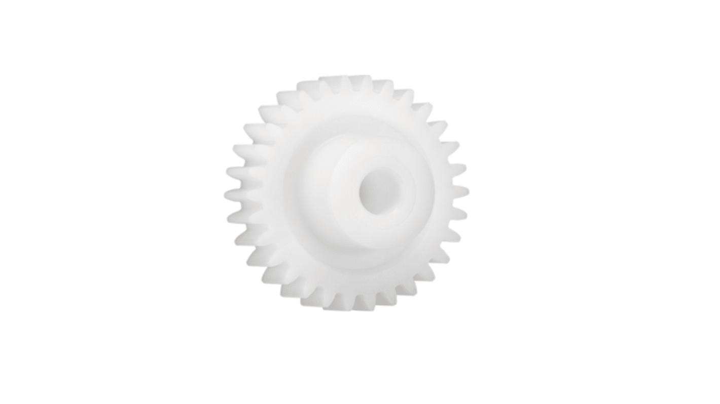 Igus Iguform S270 85 Teeth Spur Gear, 2.5 Module, 20mm Bore Diam, 212.5mm Pitch Diam, 40mm Hub Diam