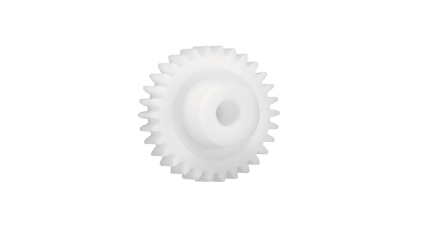 Igus Iguform S270 13 Teeth Spur Gear, 3 Module, 12mm Bore Diam, 39mm Pitch Diam, 24mm Hub Diam