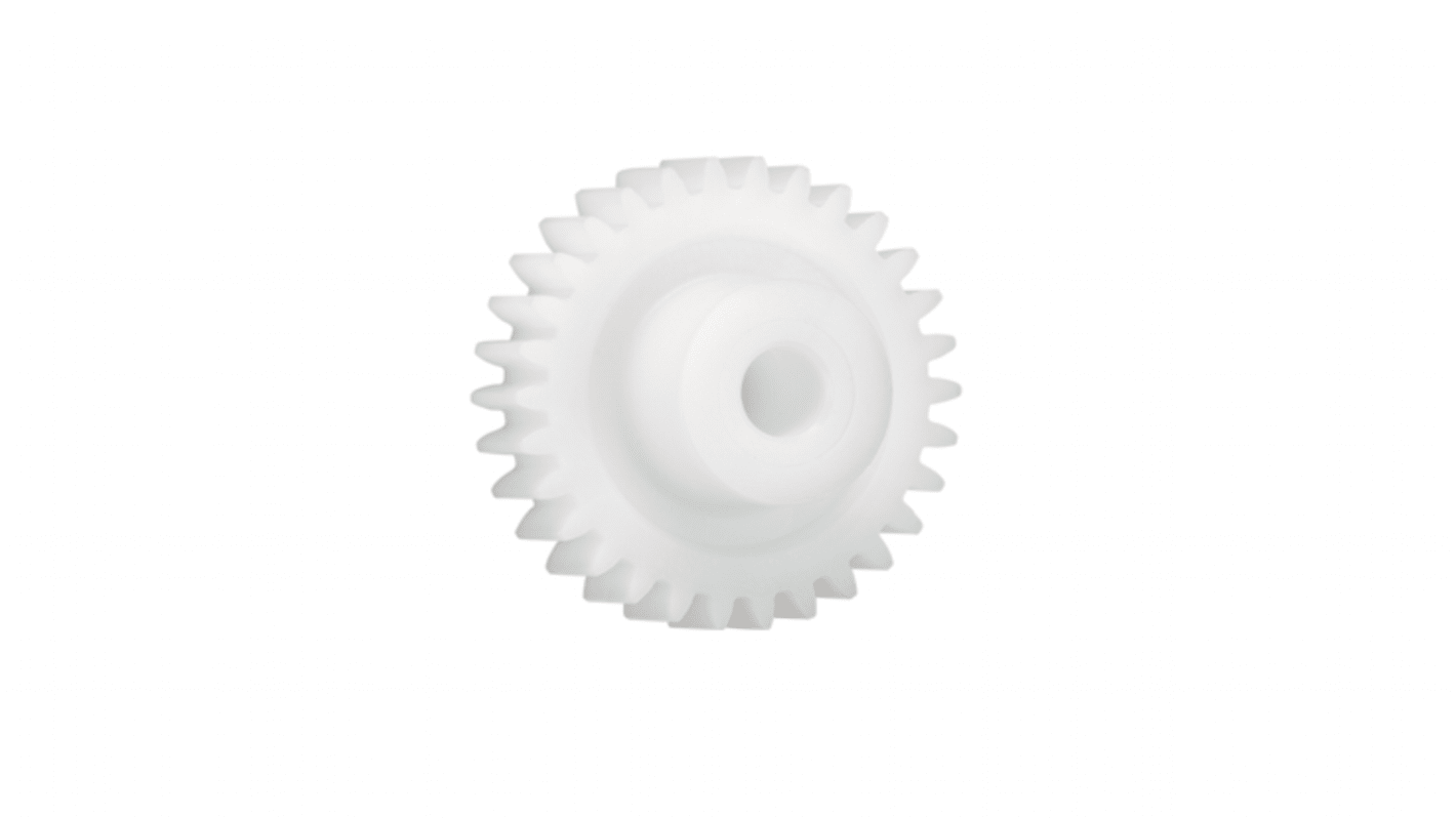 Igus Iguform S270 15 Teeth Spur Gear, 3 Module, 12mm Bore Diam, 45mm Pitch Diam, 24mm Hub Diam