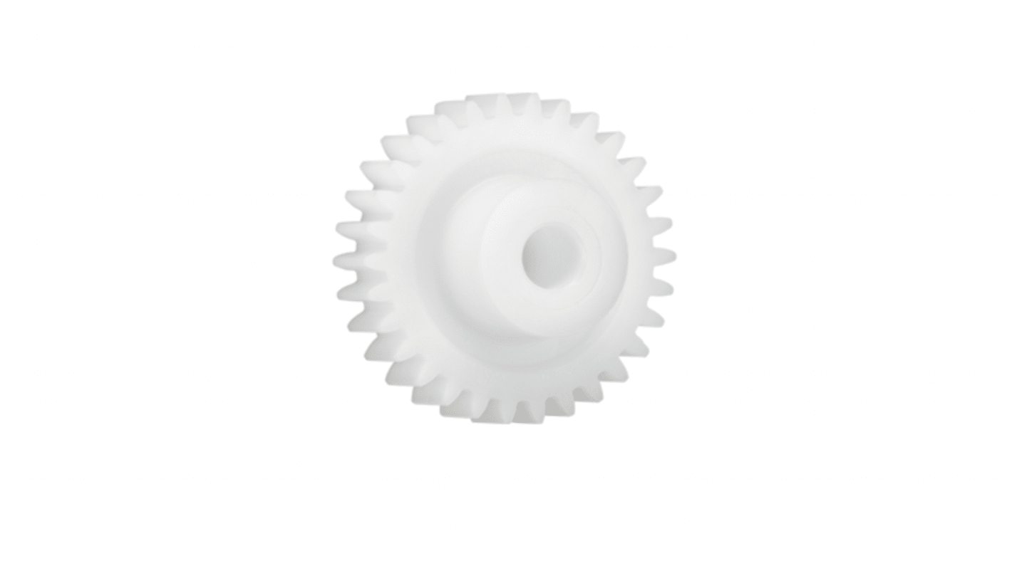 Igus Iguform S270 50 Teeth Spur Gear, 3 Module, 20mm Bore Diam, 150mm Pitch Diam, 40mm Hub Diam