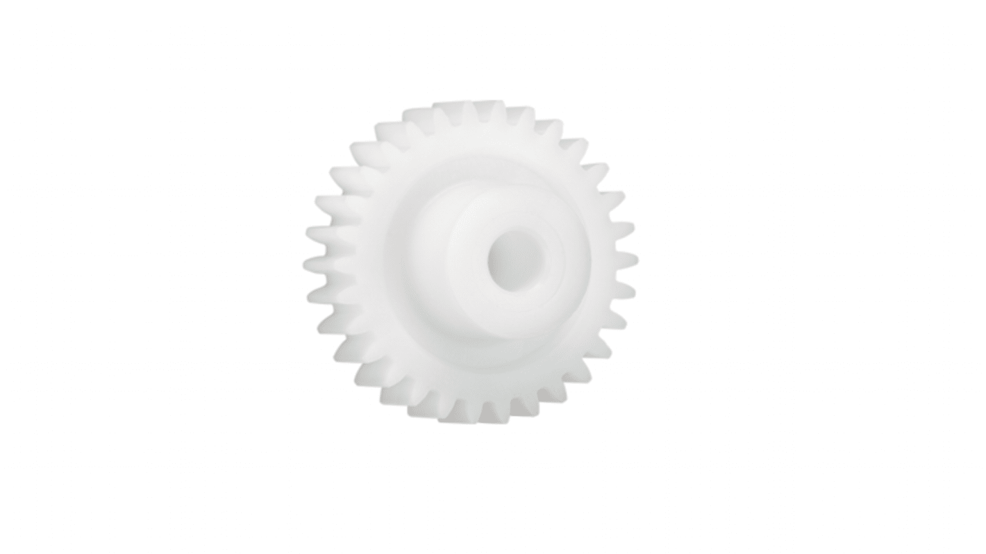 Igus Iguform S270 60 Teeth Spur Gear, 3 Module, 20mm Bore Diam, 180mm Pitch Diam, 40mm Hub Diam