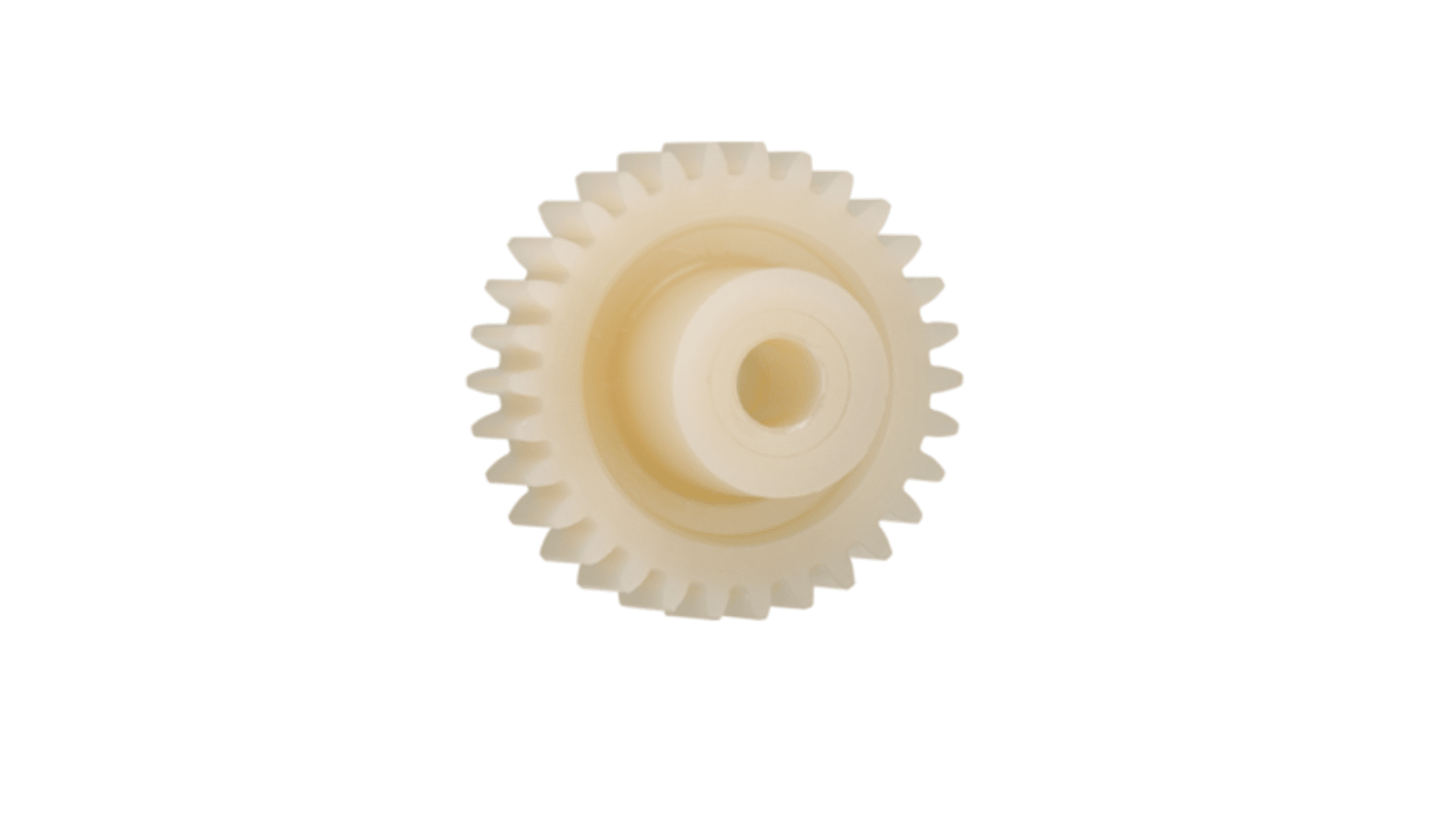 Igus Igutek P360 30 Teeth Spur Gear, 0.5 Module, 4mm Bore Diam, 15mm Pitch Diam, 11.9mm Hub Diam