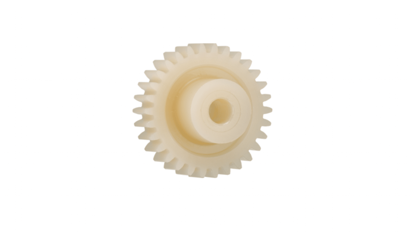 Igus Igutek P360 54 Teeth Spur Gear, 0.5 Module, 6mm Bore Diam, 27mm Pitch Diam, 15mm Hub Diam