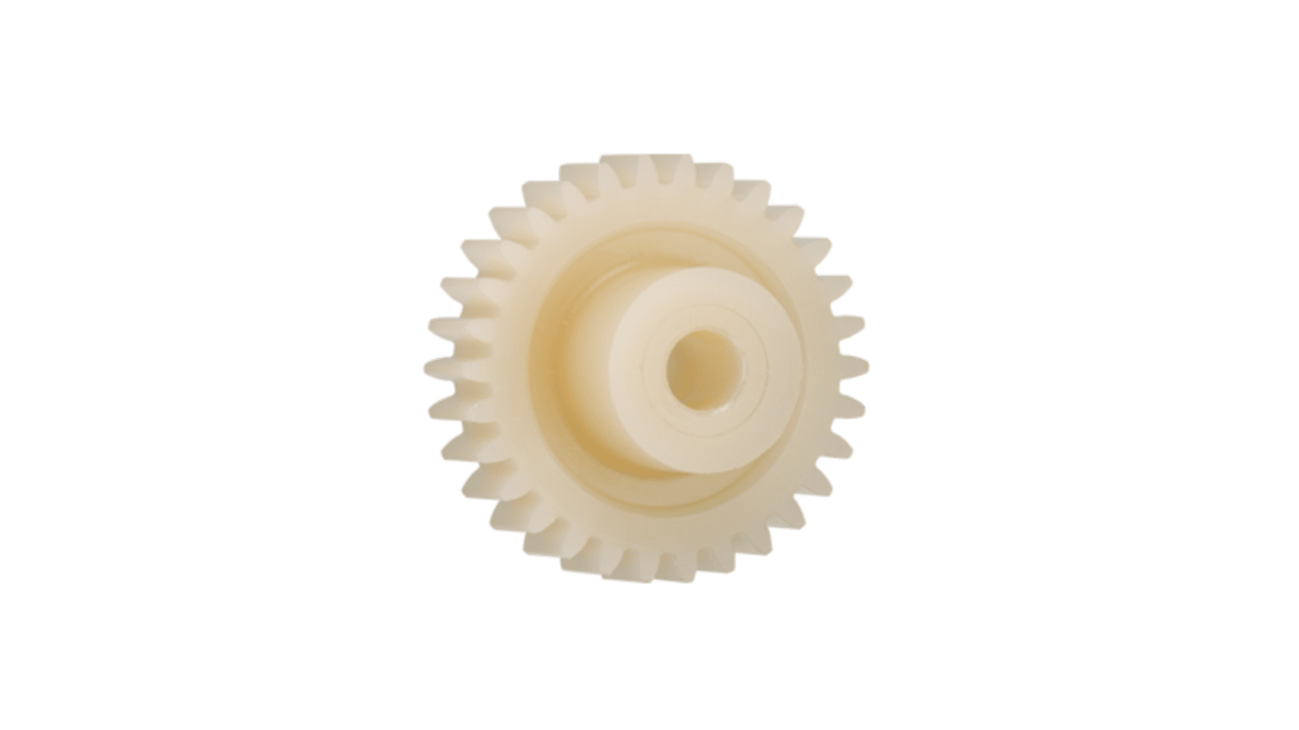Igus Igutek P360 16 Teeth Spur Gear, 0.7 Module, 4mm Bore Diam, 11.2mm Pitch Diam, 9mm Hub Diam