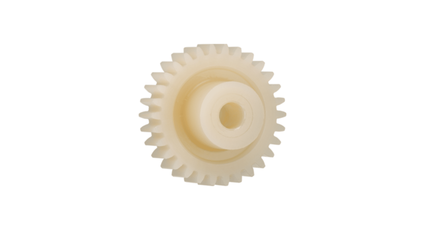 Igus Igutek P360 42 Teeth Spur Gear, 0.7 Module, 6mm Bore Diam, 29.4mm Pitch Diam, 18mm Hub Diam