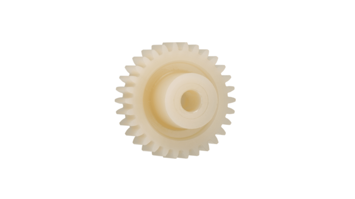 Igus Igutek P360 50 Teeth Spur Gear, 0.7 Module, 8mm Bore Diam, 35mm Pitch Diam, 18mm Hub Diam