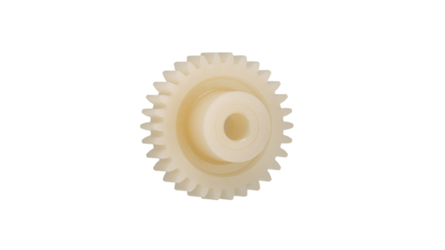 Igus Igutek P360 65 Teeth Spur Gear, 0.7 Module, 8mm Bore Diam, 45.5mm Pitch Diam, 18mm Hub Diam